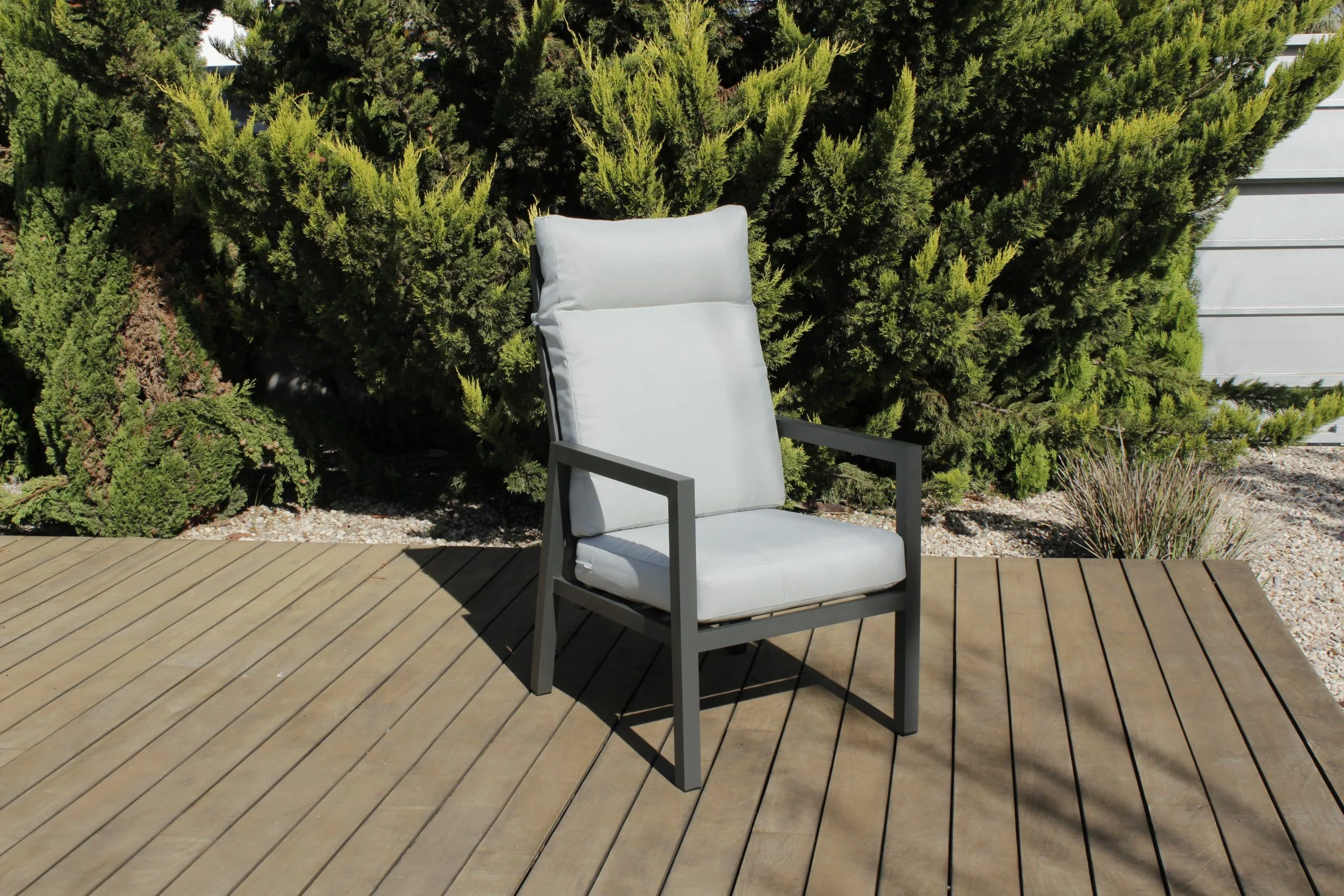 Conjunto de sofá para exterior de 3 plazas con respaldo alto, Haday - Imagen 3