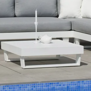 Mesita auxiliar para jardín de aluminio Menfis