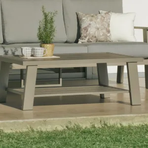 Mesa centro lujo terraza aluminio Eliat