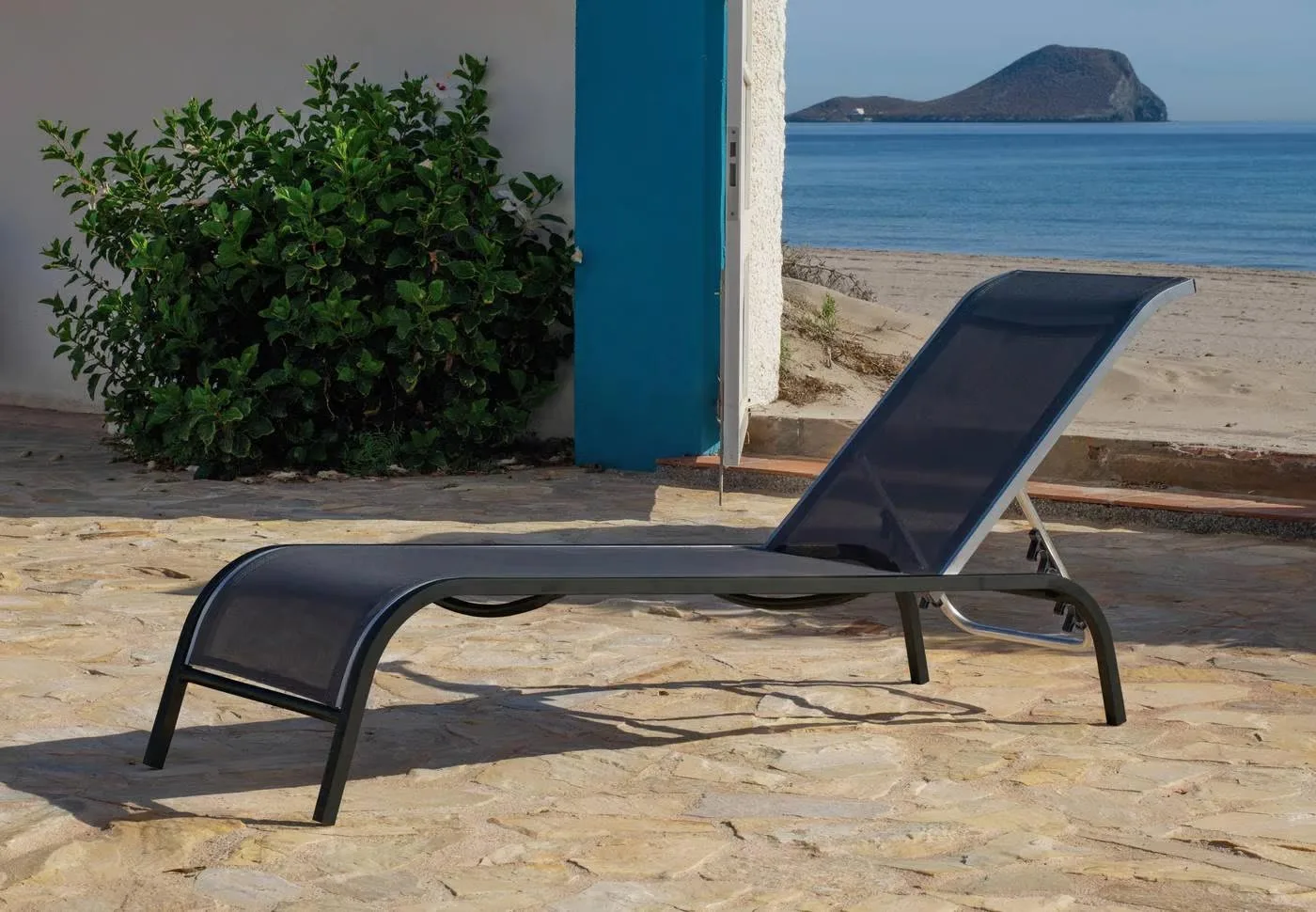 Tumbona jardín apilable aluminio Leopar