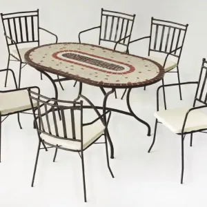 Mesas para Jardín Ovaladas de Mosaico