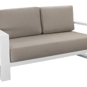 Sofá exterior de aluminio de 2 plazas Rosenborg