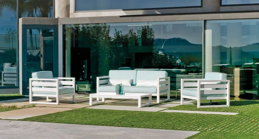 Conjunto sofá aluminio confort Cosmos