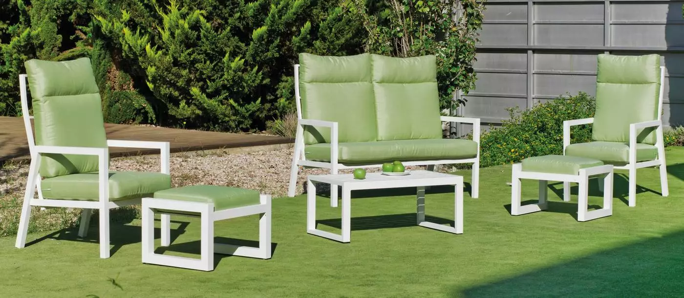 Conjunto de exterior reclinable blanco Voriam 9