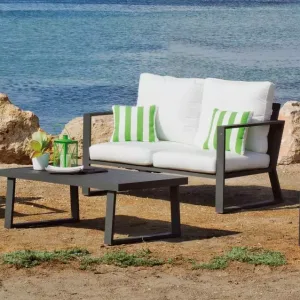 Conjunto de sofá de 2 plazas para exterior Bolonia 7