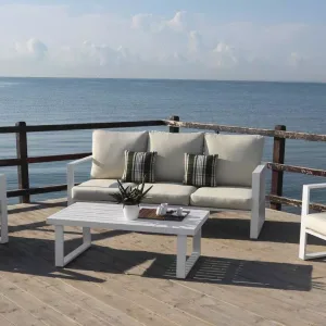 Conjunto de sofá de 3 plazas para exterior Bolonia 8