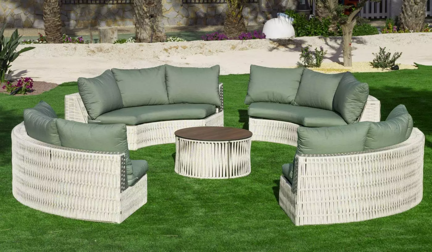 Conjunto de sofá rinconera de exterior Naroha 8