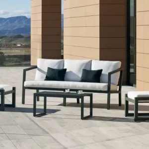 Conjunto para jardín en aluminio antracita Acapulco 10