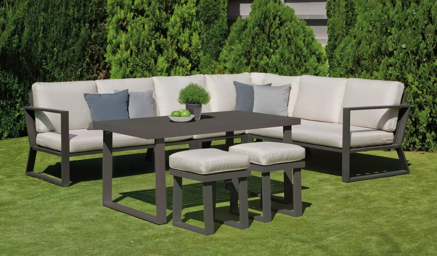 Set rinconera exterior antracita Bolonia 30