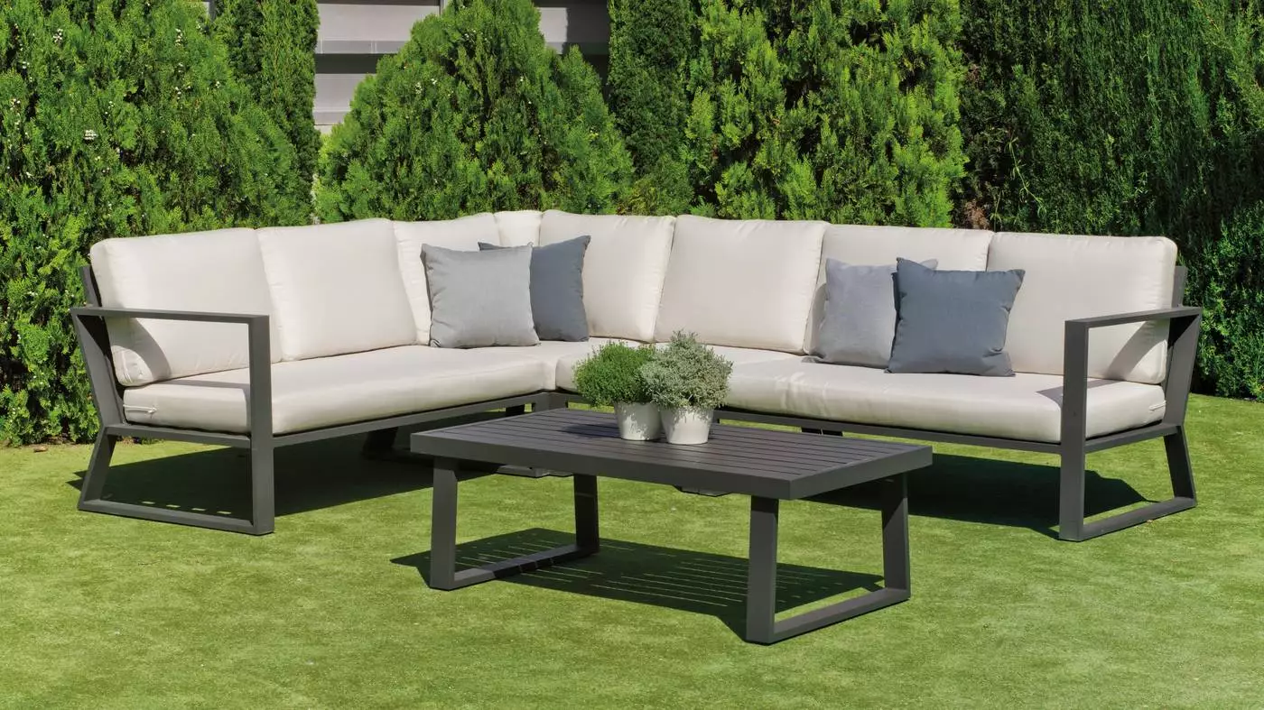 Set rinconera jardín color antracita Bolonia 28