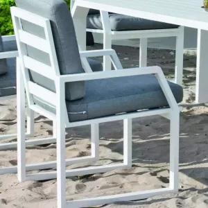 Sillón de comedor blanco para exterior Zafiro 30