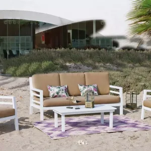 Conjunto jardín sofá 3 plazas + 2 sillones Camelia 8