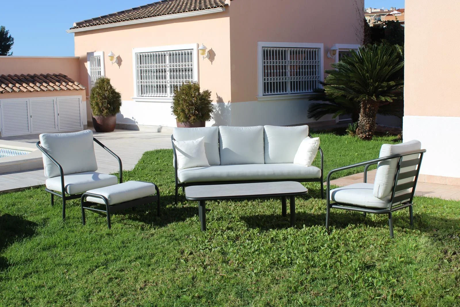 Conjunto sofá exterior 3 plazas Alexis