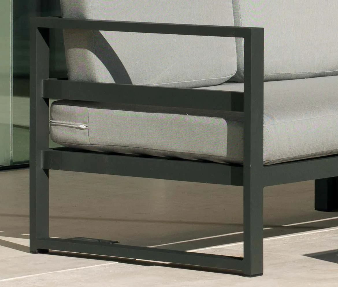 Detalle Sofá esquinero para jardín aluminio Lugo 7