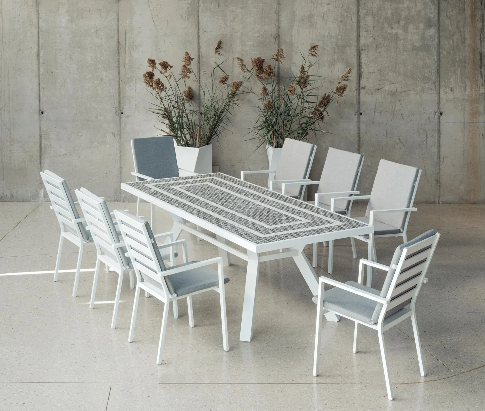 Mesa salón mosaico rectangular Versalles