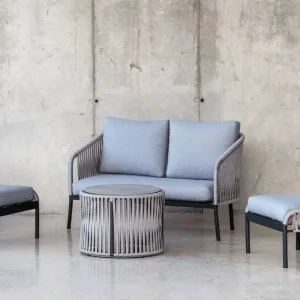 Conjunto sofá 2 plazas de aluminio y cuerda Yina 7
