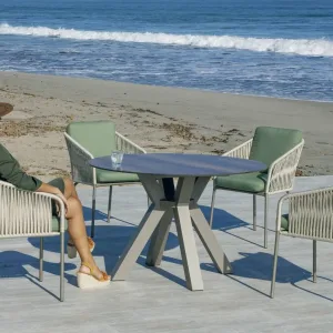 Mesa de patio redonda 150: modelo Valonia