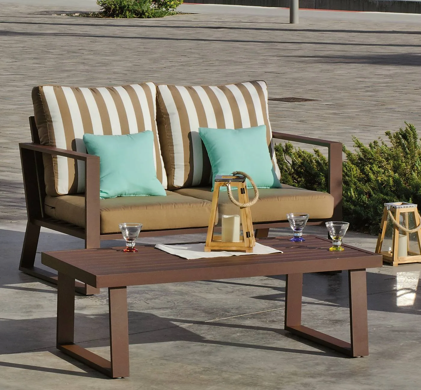 Sofá jardín 2 plazas Bolonia