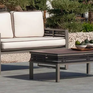 sofá 2 plazas de diseño aluminio bicolor Diva