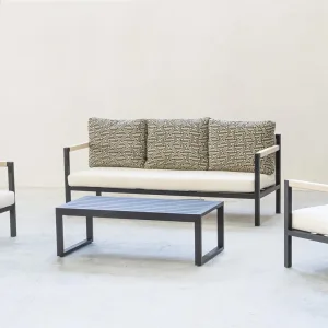 Conjunto de sofá cuerda trenzada estilo contemporáneo Damasco