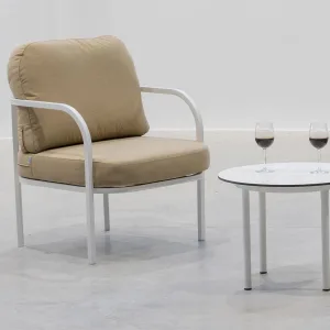 Sillón vintage de aluminio para exterior Leblanc