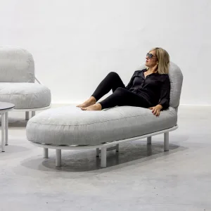 Chaise longue estilo años 20 con tapicería alta gama Luna