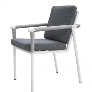 Exclusivo sillón de aluminio y cuerda trenzada Merlot 30