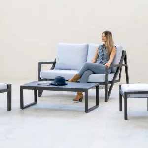 Set de aluminio ultraligero con líneas geométricas para terrazas modernas Albania 7