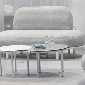 Sofá Art Decó de aluminio y tejido Dralón Luna