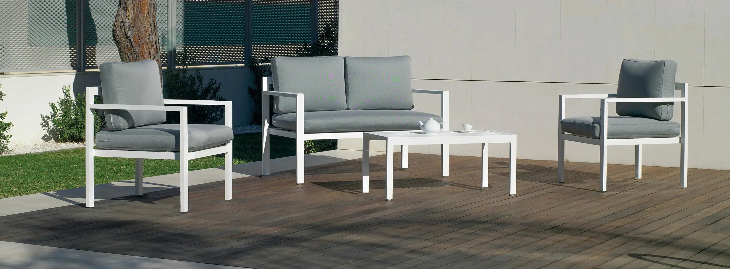 Set terraza nórdico minimalista lujo resistente clima Hondina 7